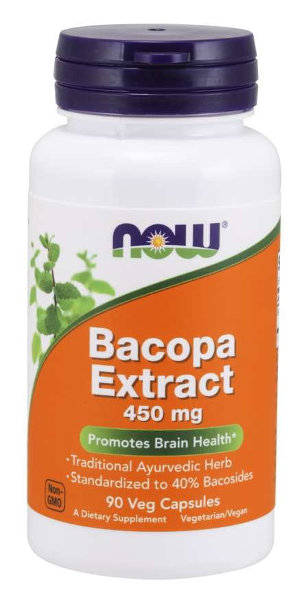Extrait de Bacopa 450 MG 90 gélules NOW FOODS