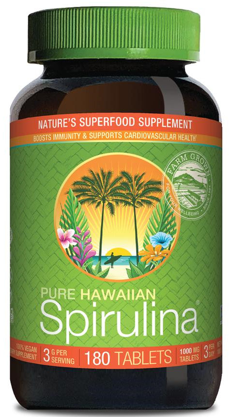 Spiruline hawaïenne pacifica 1000 MG 180 comprimés CYANOTECH CO