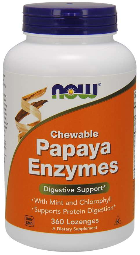 Enzyme de papaïne 2000 enzymes de papaye usp 360 comprimés NOW FOODS