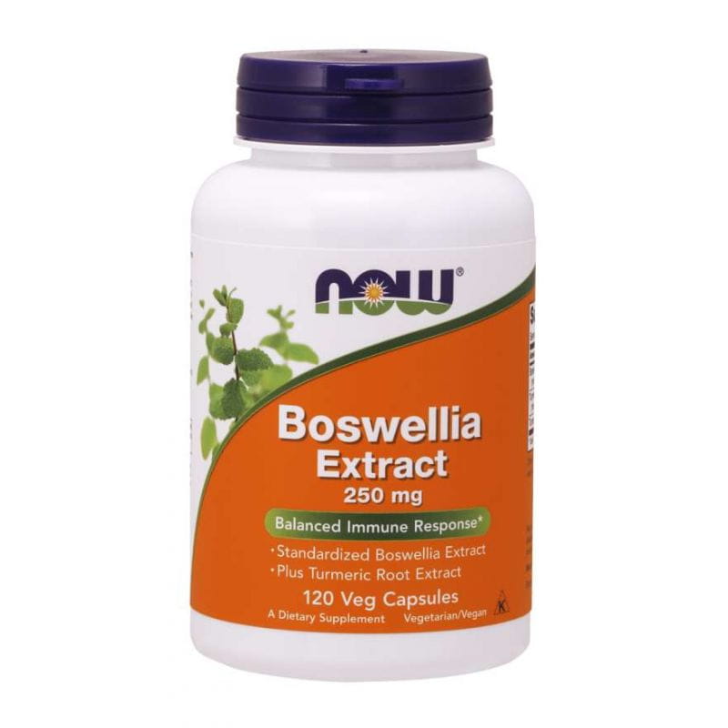 Boswellia 250 MG Extrait de curcuma 120 gélules NOW FOODS