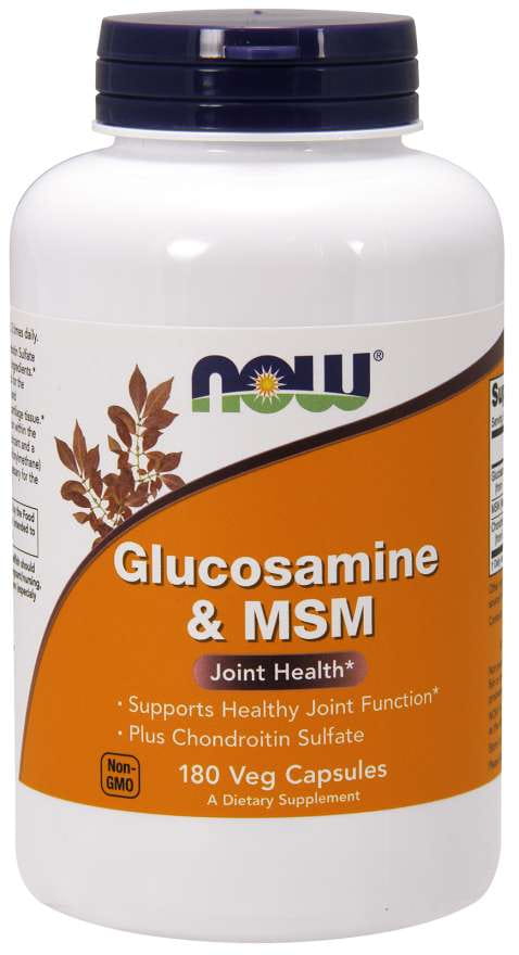 Glucosamine avec MSM 180 gélules NOW FOODS