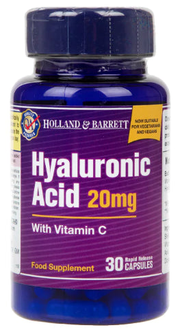 Acide hyaluronique avec vitamine C 30 gélules HOLLAND & BARRETT