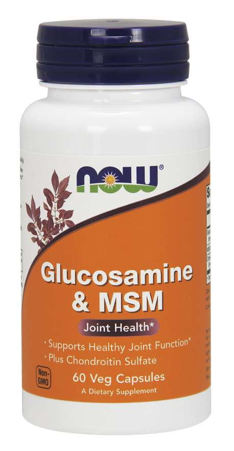 Glucosamine avec MSM 60 gélules NOW FOODS