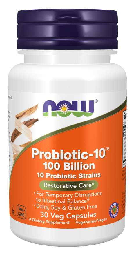 Probiotic10 ™ 100 milliards 30 capsules NOW FOODS