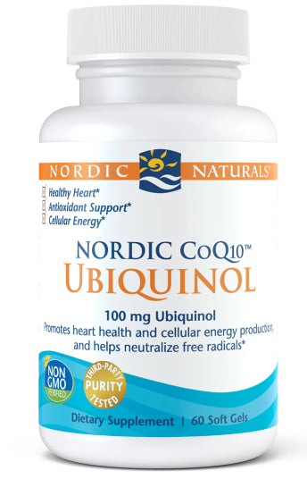 Coenzyme COQ10 ubiquinol 60 gélules NORDIC NATURALS