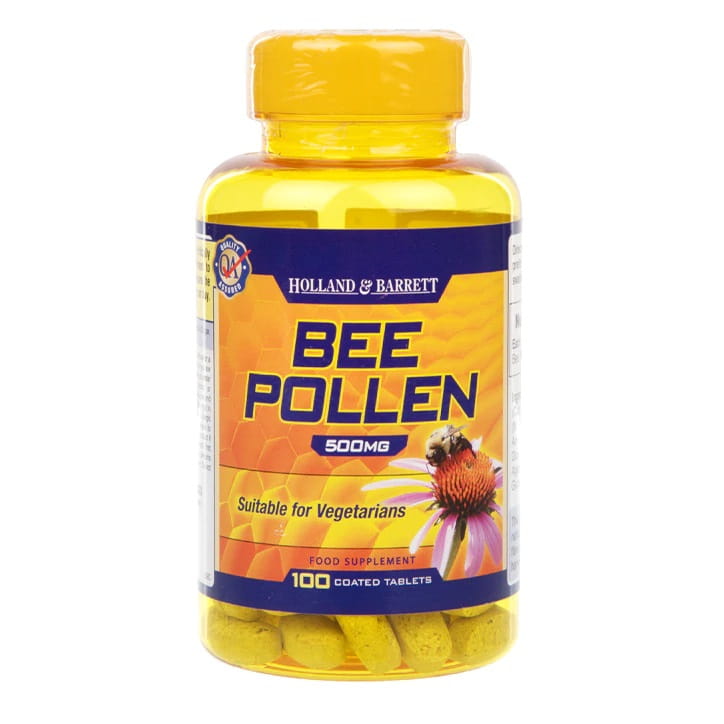 Pollen d'abeille 500 MG 100 comprimés HOLLAND & BARRETT
