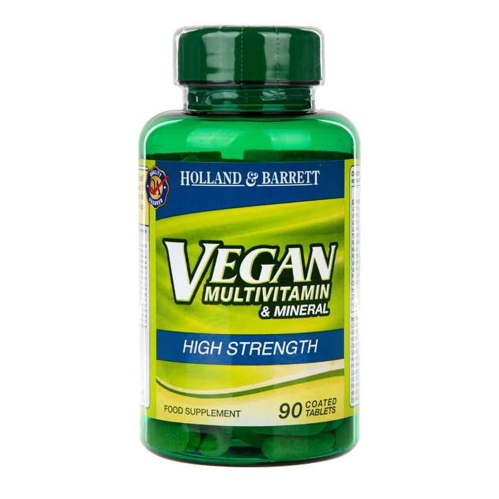 Multivitamines et minéraux végétaliens à haute résistance 90 comprimés HOLLAND & BARRETT