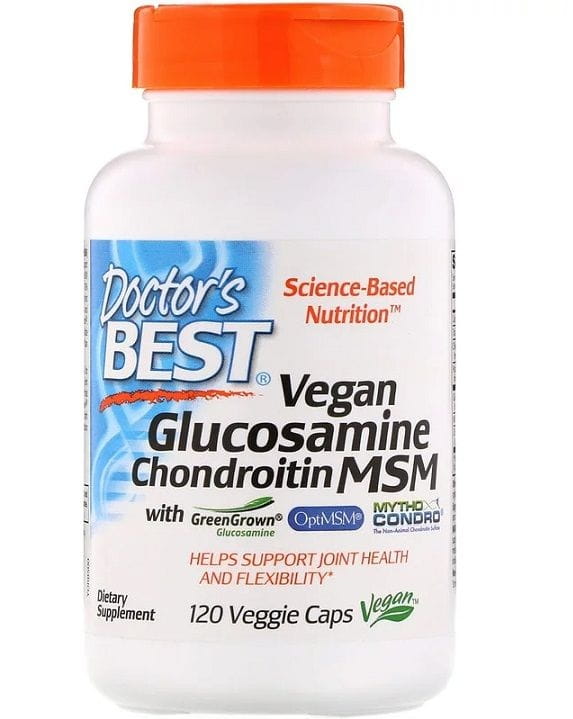 Glucosamine Vegan et Chondroïtine et MSM 120 gélules de DOCTOR'S BEST