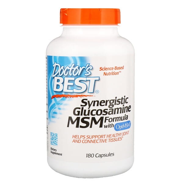Formule synergique de glucosamine MSM avec optiMSM 180 gélules DOCTOR'S BEST