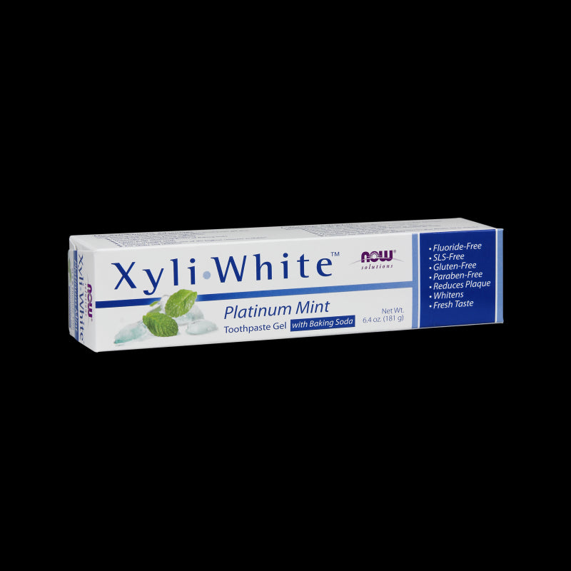 Gel dentifrice Xyliwhite platine menthe avec bicarbonate de soude 181 g NOW FOODS