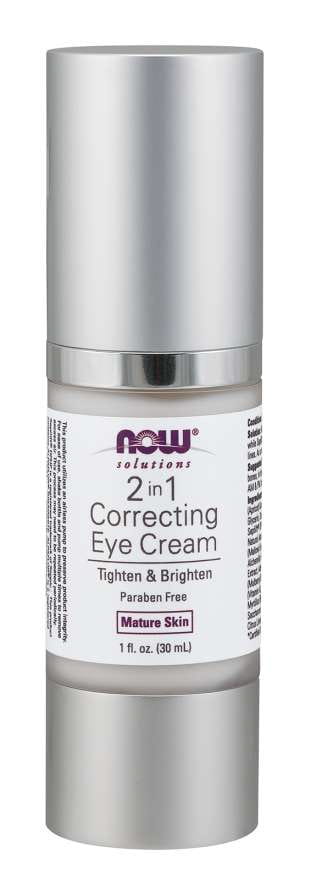 Crème contour des yeux correctrice 2 en 1 30 ml NOW FOODS