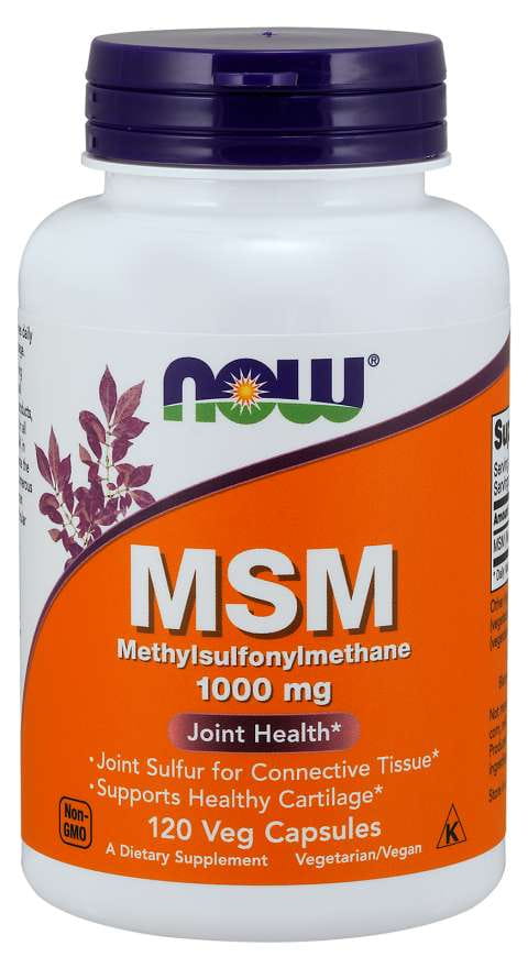 Soufre MSM Méthylsulfonylméthane 1000 MG 120 gélules NOW FOODS