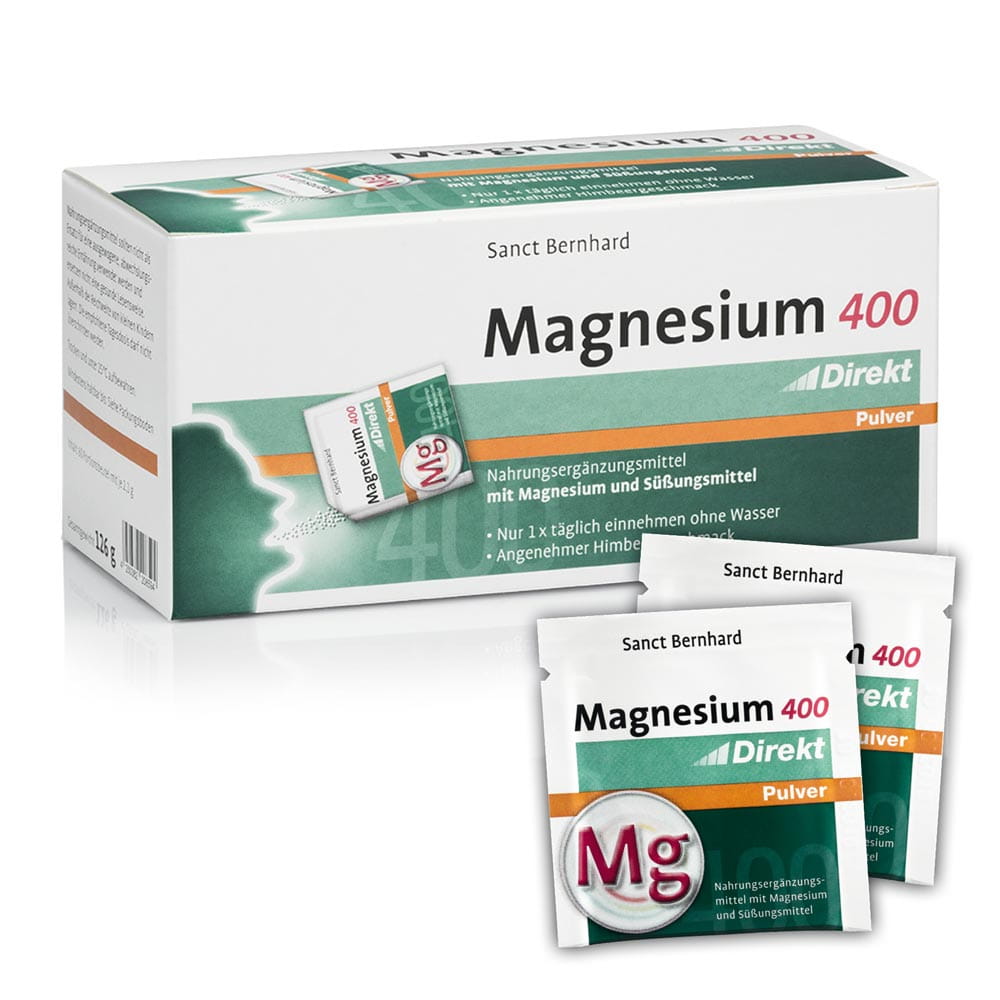 Magnésium 400 sachets directs 21 g 60 pièces KRAUTERHAUS SANCT BERNHARD
