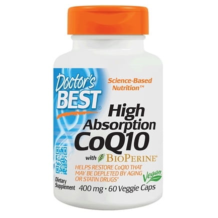 Coenzyme Q10 400 MG et pipérine biopérine vegan 60 gélules DOCTOR'S BEST