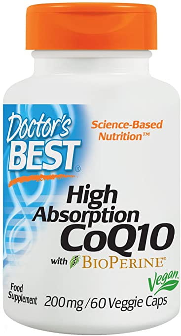 Coenzyme Q10 200 MG et pipérine biopérine vegan 60 gélules DOCTOR'S BEST