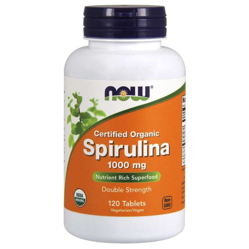 Eco spiruline 1000 MG 120 comprimés NOW FOODS