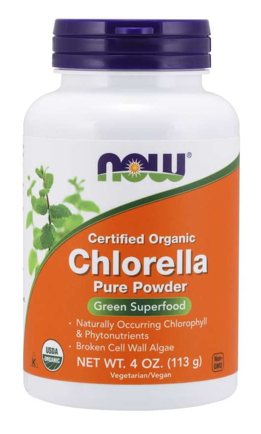 Eco Chlorella Parois cellulaires brisées 113 g NOW FOODS
