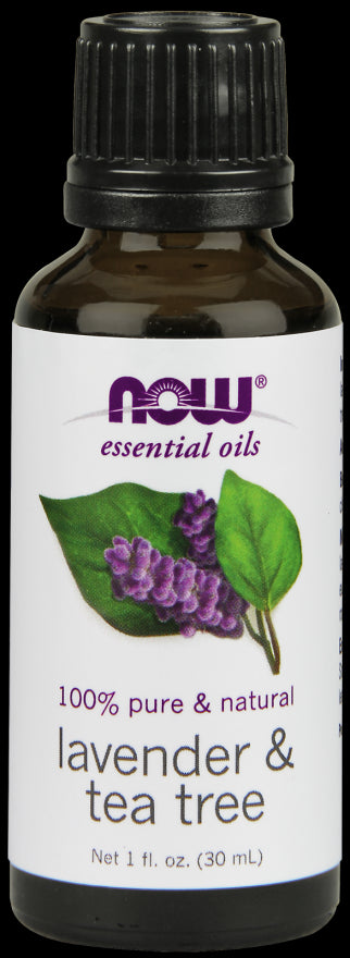 100% Huile de Lavande et Huile d'Arbre à Thé 30 ml NOW FOODS