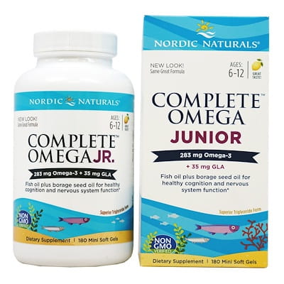Oméga junior complet 180 gélules NORDIC NATURALS