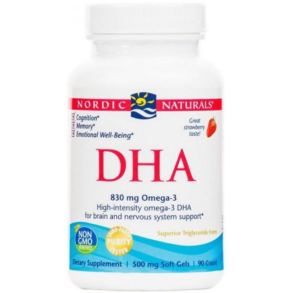 Huile DHA OMEGA3 90 gélules NORDIC NATURALS