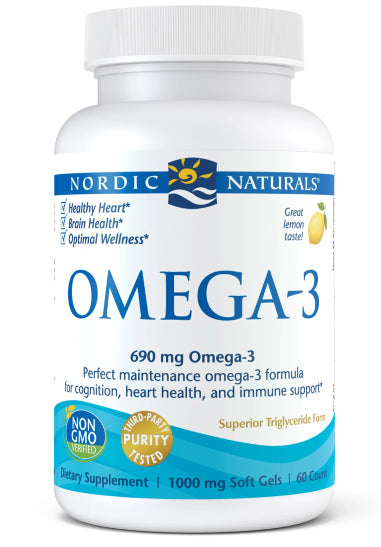OMEGA 3 saveur citron 60 gélules NORDIC NATURALS