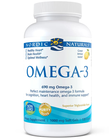 OMEGA 3 saveur citron 120 gélules NORDIC NATURALS