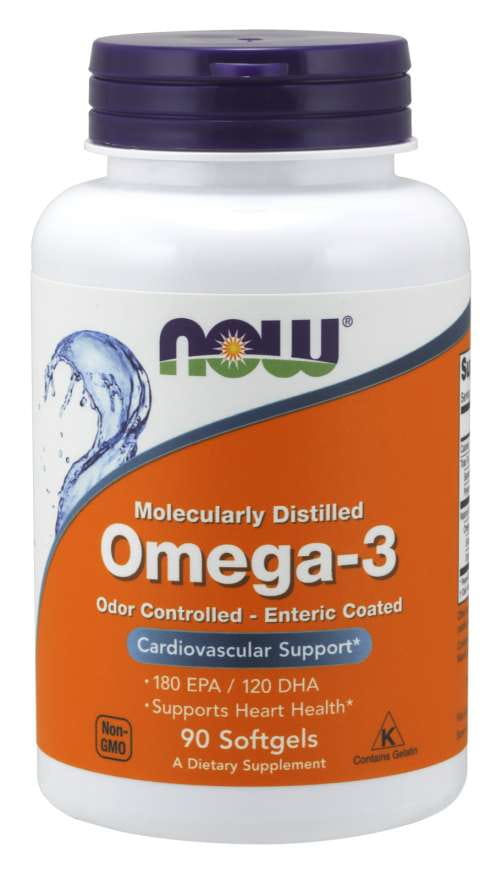 OMEGA 3 DHA 120 MG et EPA 180 MG 90 gélules NOW FOODS