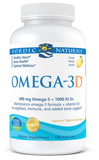 Omega3d 120 gélules NORDIC NATURALS