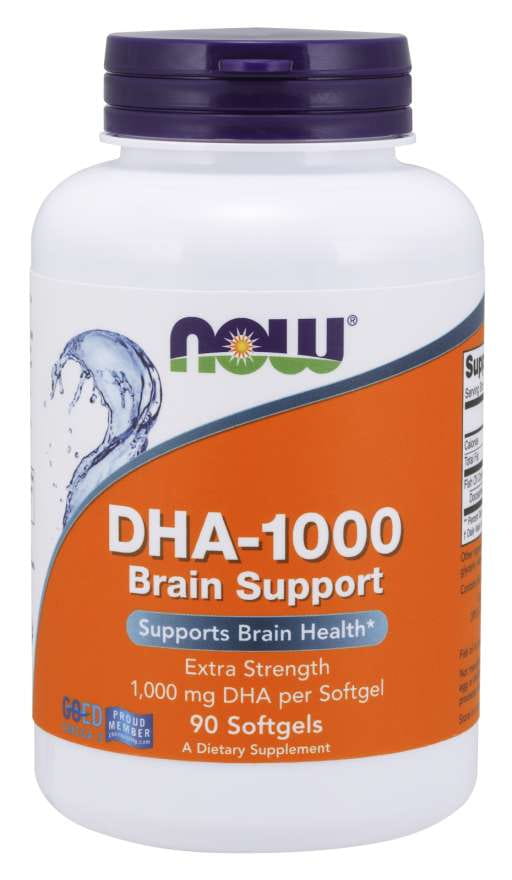 Dha1000 support cérébral 90 gélules NOW FOODS
