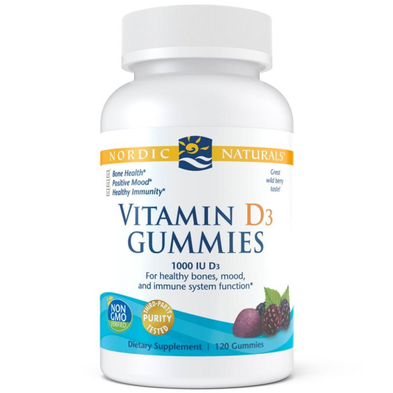 Vitamine D3 gommes 1000 ui 120 NORDIC NATURALS gommes