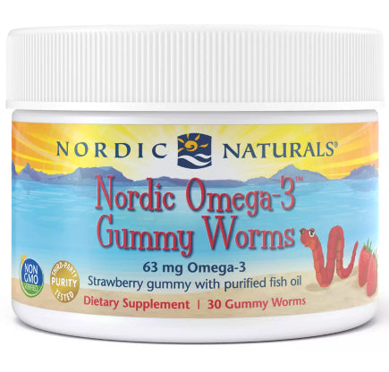 Nordic OMEGA3 vers gommeux OMEGA 3 saveur fraise 63 MG 30 gelées NORDIC NATURALS