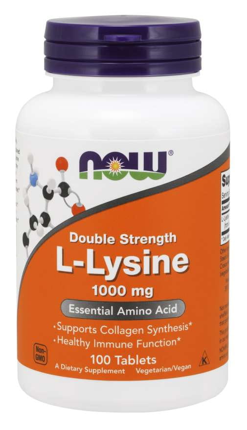 Lysine 1000 MG 100 comprimés NOW FOODS