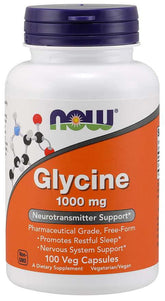 Glycine Glycine 1000 MG 100 gélules NOW FOODS