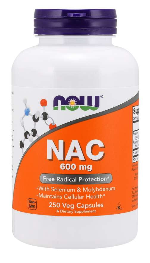 NAC nacétyllcystéine 600 MG 250 gélules NOW FOODS