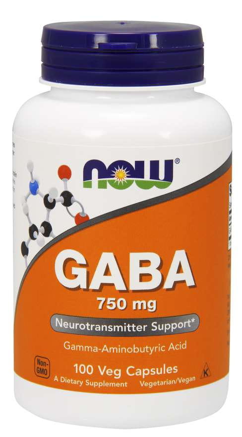 Gaba Gamma Acide Aminobutyrique 750 MG 100 gélules NOW FOODS