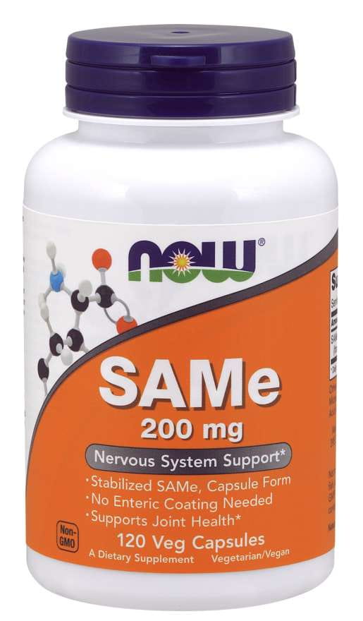 SAME sadénozylméthionine 200 MG 120 gélules NOW FOODS