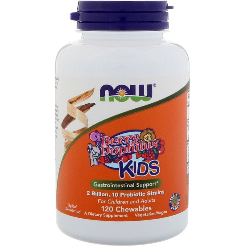Berrydophilus kids Probiotique pour enfants 120 comprimés NOW FOODS