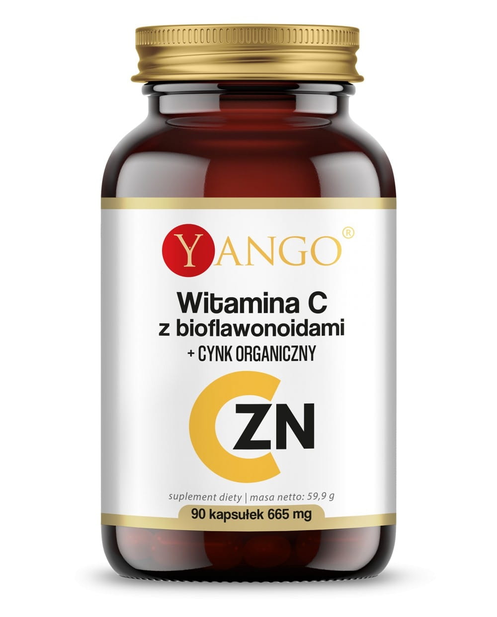 Vitamine C avec bioflavonoïdes et zinc organique 90 gélules YANGO