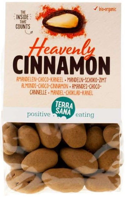 Amandes au chocolat au lait et cannelle BIO 150 g - TERRASANA
