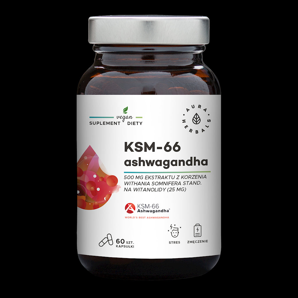 Ashwagandha KSM66 racine 500 MG 60 gélules AURA HERBALS