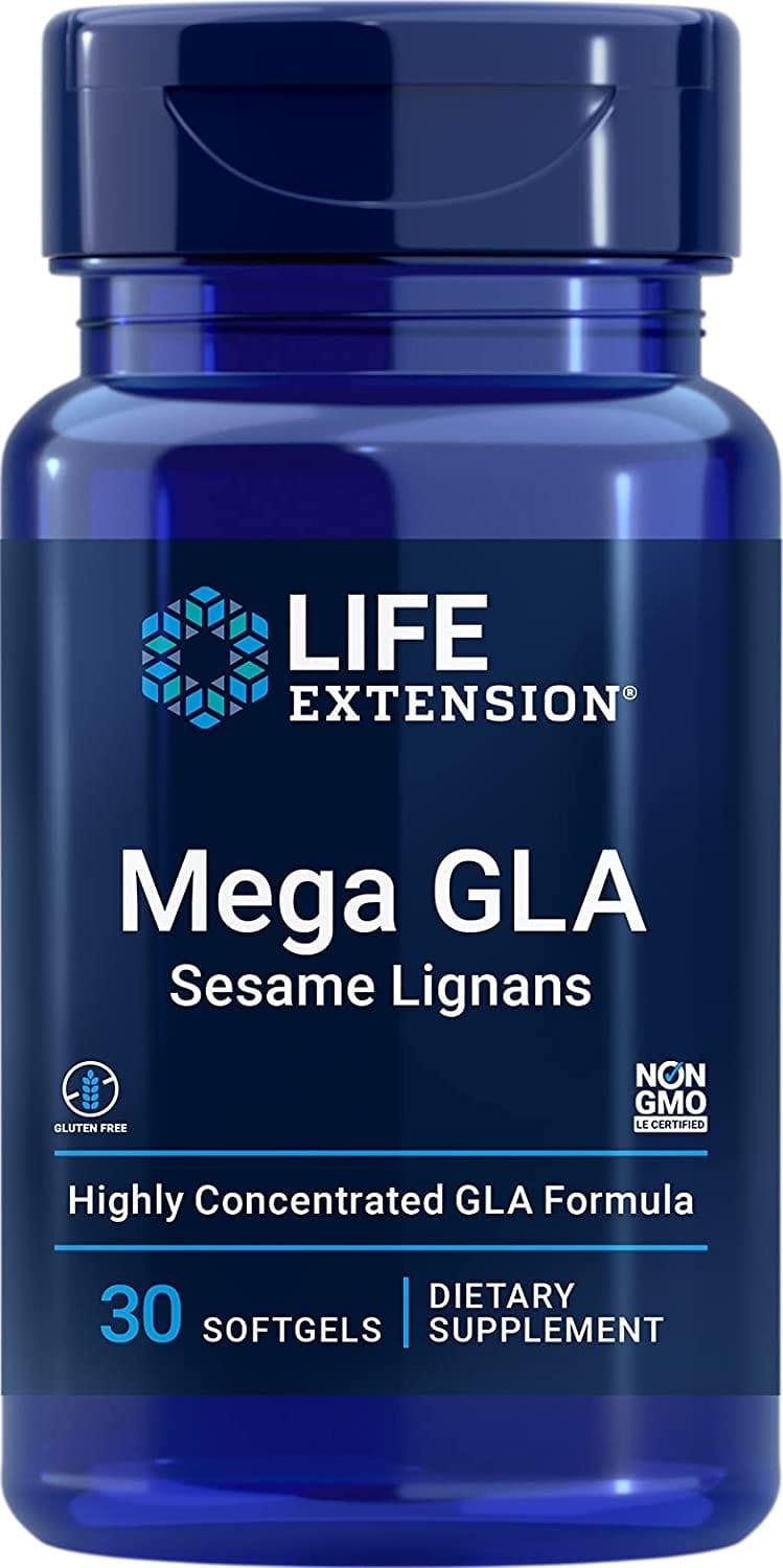 Mega gla gamma - acide linolénique aux lignanes de sésame 30 capsules LIFE EXTENSION