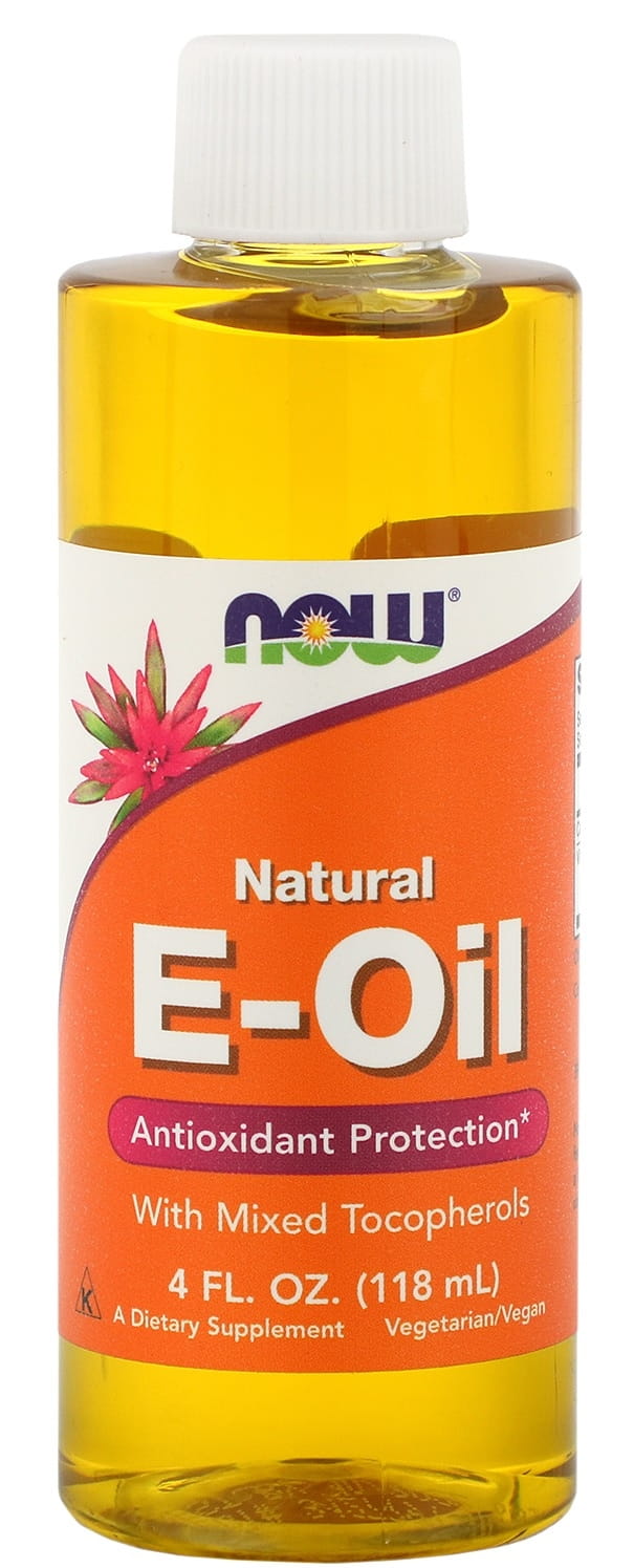 E - huile de vitamine E naturelle avec un mélange de tocophérols 118 ml NOW FOODS