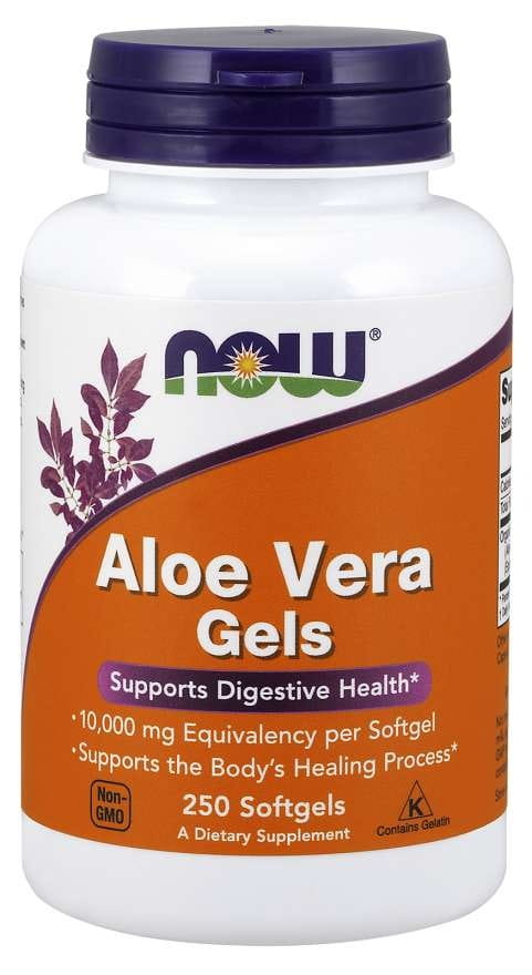 Concentré de feuilles d'aloès gels d'aloe vera 200 : 1 250 gélules NOW FOODS