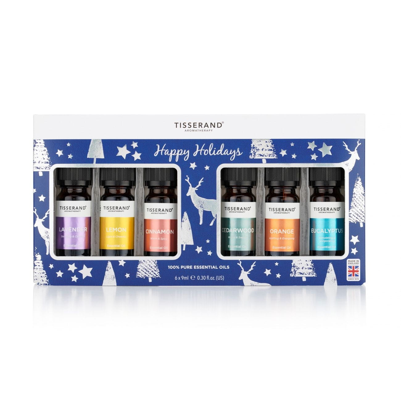 Coffret 6 huiles essentielles bonnes fêtes 6 x 9 ml TISSERAND