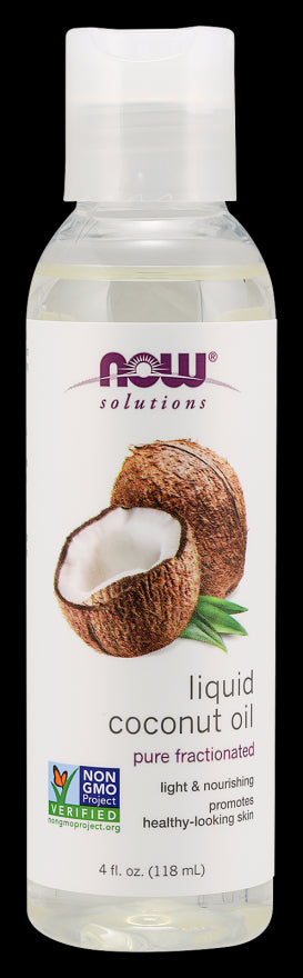 Huile de noix de coco huile de noix de coco liquide 118 ml NOW FOODS SOLUTIONS