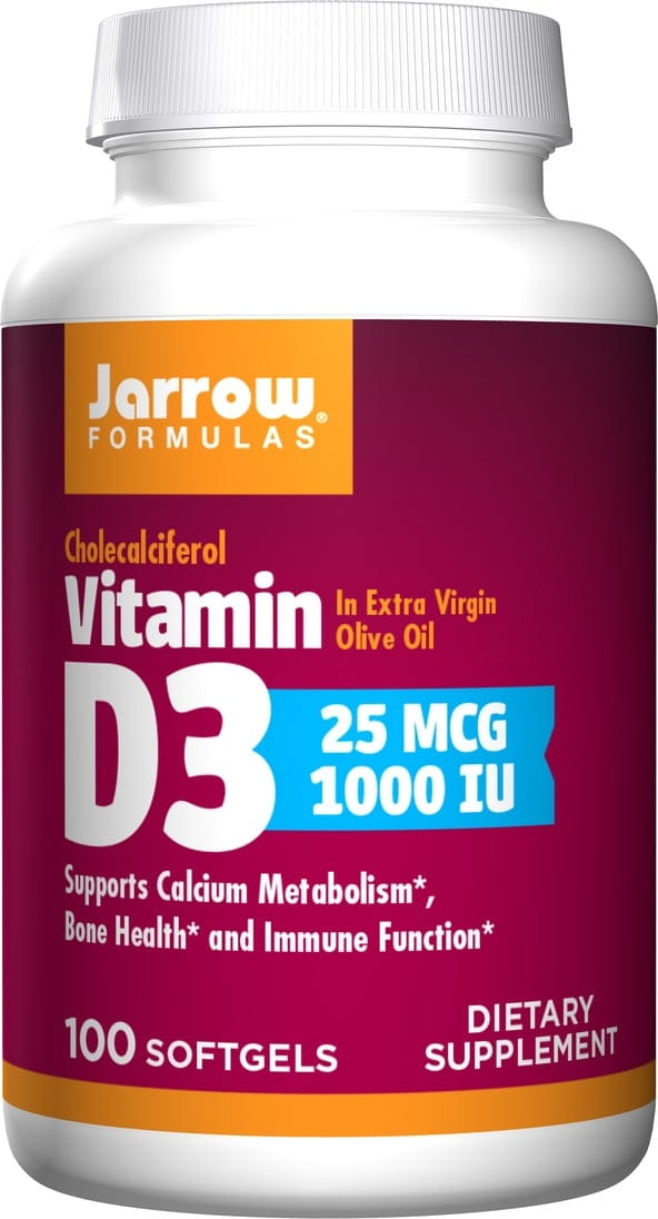 Vitamine D3 1000 ui 100 gélules FORMULES JARROW