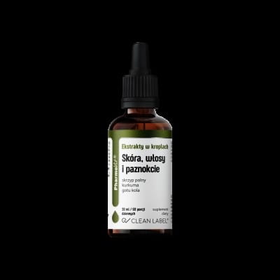 Extraits en gouttes pour améliorer l'état de la peau, des cheveux et des ongles Sans gluten 30 ml PHARMOVIT