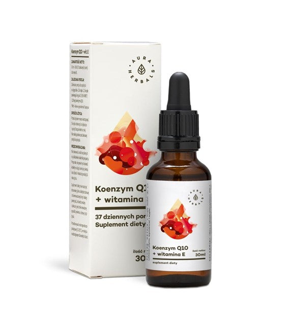 Coenzyme Q10 et vitamine E en gouttes de 30 ml AURA HERBALS