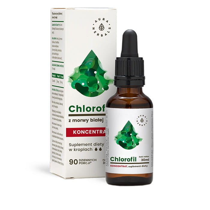 Chlorophylle de mûrier blanc en gouttes 30 ml AURA HERBALS