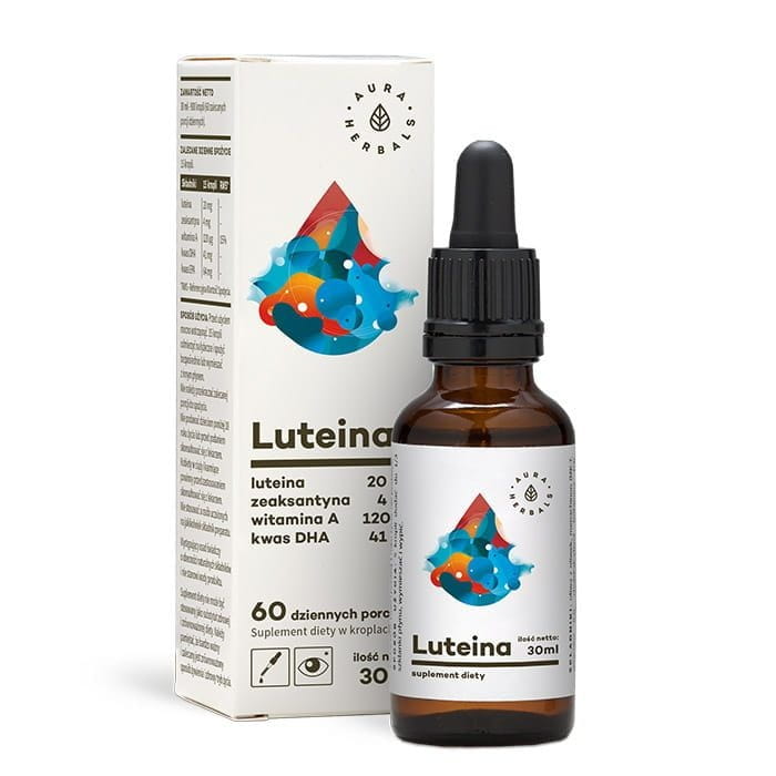 Lutéine et vitamine A et DHA et zéaxanthine 30 ml AURA HERBALS